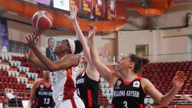 Kadınlar Basketbol Süper Ligi 13.hafta erteleme maçında Bellona Kayseri Basketbol, Galatasaray’ı 61-58 mağlup etti.