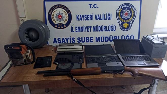 Kayseri polisi 8 hırsızlık olayını aydınlattı