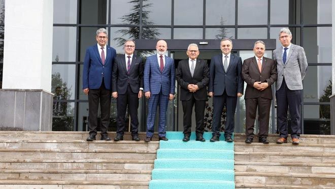 Başkan Büyükkılıç ile başkanlardan yükseköğretim kurumlarına ziyaret