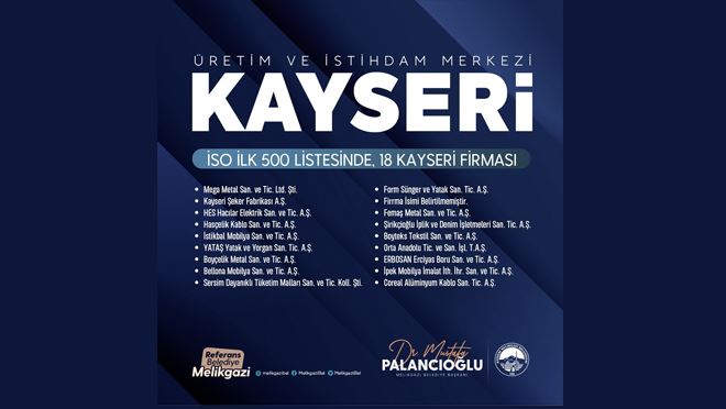 Başkan Palancıoğlu; İSO ilk 500
