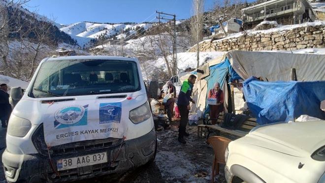 Erciyes A.Ş. tecrübeli ve teknik ekibi ile deprem bölgesinde
