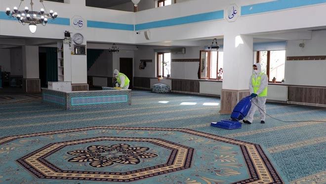 Talas’ın camilerinde özel temizlik