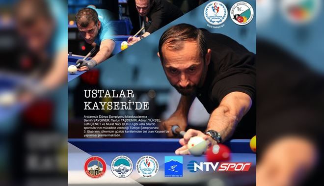 BİLARDONUN USTALARI KAYSERİ´DE BULUŞACAK