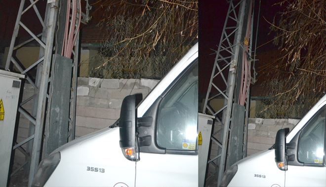 KURŞUNLANAN MİNİBÜSTEN SEKEN KURŞUN ELEKTRİK TRAFOSUNA İSABET ETTİ