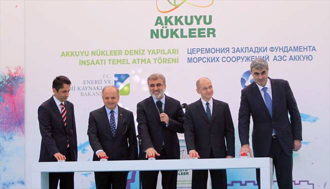 NÜKLEER SANTRALDE İLK TEMEL ATILDI 