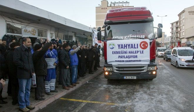 YAHYALI´DAN YARDIM TIR´LARI