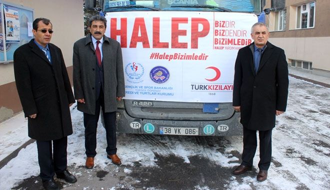 KYK´DA KALAN ÖĞRENCİLERDEN HALEP´E YARDIM 