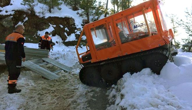 KAR YAĞIŞINDA MAHSUR KALAN BEKÇİ 10 SAAT SONRA KURTARILDI