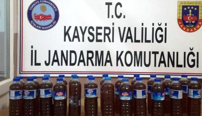KAYSERİ´DE 12 LİTRE SAHTE BOĞMA RAKI ELE GEÇİRİLDİ