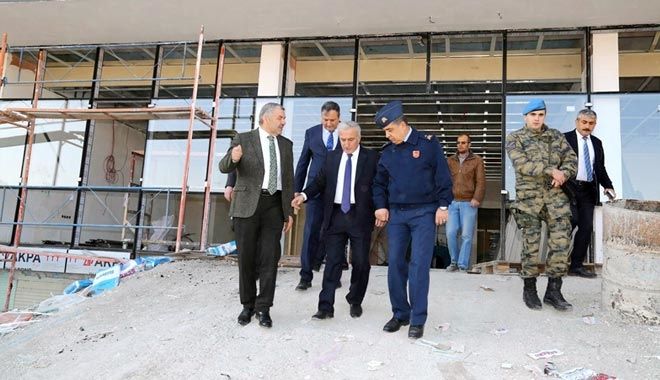 VALİ KAMÇI EMNİYET HİZMET BİNALARINI İNCELEDİ