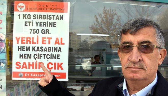 KASAPLAR FEDERASYONUNDAN YERLİ ET AFİŞİ