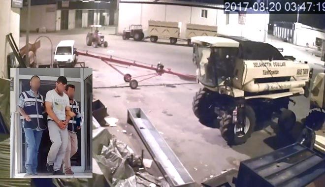 ÖNCE AKÜYÜ SONRA TRAKTÖRÜ ÇALDILAR 