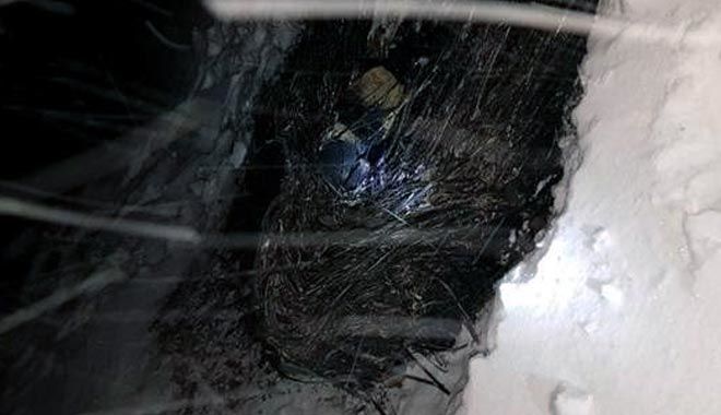 ENERJİ NAKİL KABLOSUNU KESEREK YAKAN