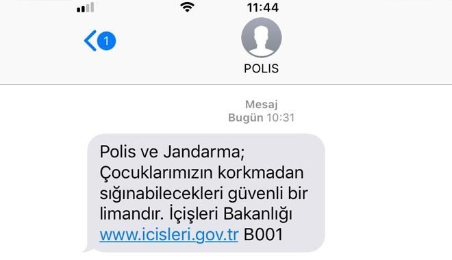 POLİS´TEN ?GÜVENLİ´ SMS