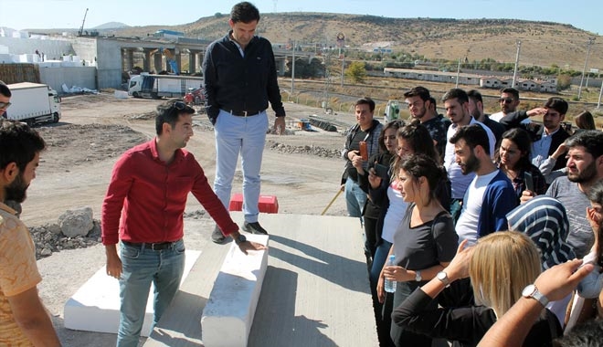 NNYÜ İNŞAAT MÜHENDİSLİĞİ BÖLÜMÜ ÖĞRENCİLERİ BOĞAZKÖPRÜ İNŞAATINDA