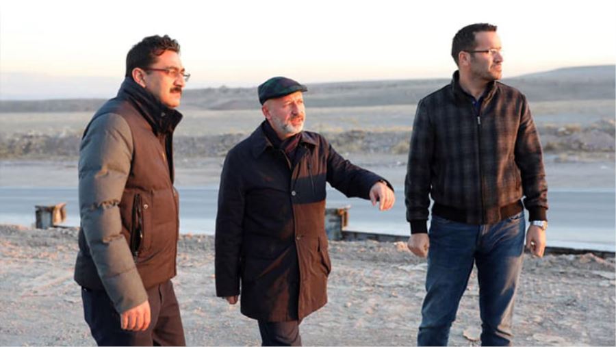 BAŞKAN ASFALT ŞANTİYESİNDE