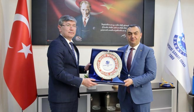 KAZAKİSTAN BÜYÜKELÇİSİ ABZAL SAPARBEKULY KAYSO´YU ZİYARET ETTİ