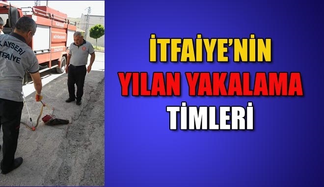 İTFAİYE´NİN YILAN YAKALAMA TİMLERİ