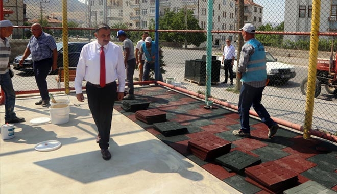 CABBAR BAŞKAN PARK REVİZE ÇALIŞMALARINI YERİNDE İNCELEDİ