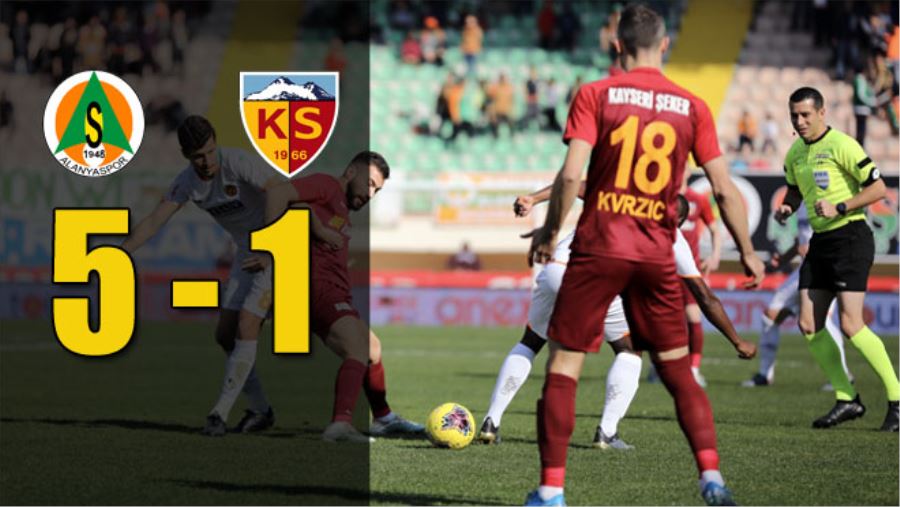 HAKEM BİR, ALANYA BEŞ ATTI