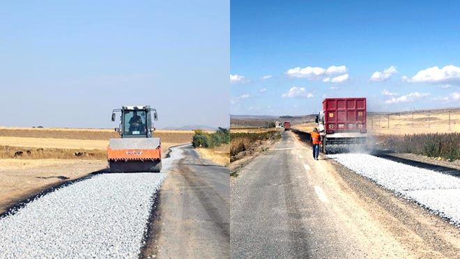 BÜYÜKŞEHİR’DEN İLÇELERE GENİŞ VE KONFORLU YOLLAR