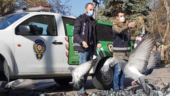 POLİSLER DOĞAYA YEM BIRAKTI