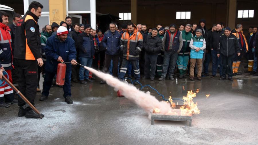 KOCASİNAN ÇALIŞANLARINDAN NEFES KESEN YANGIN TATBİKATI