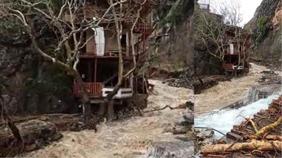 SEL SULARINA KAPILAN EV SÜRÜKLENDİ