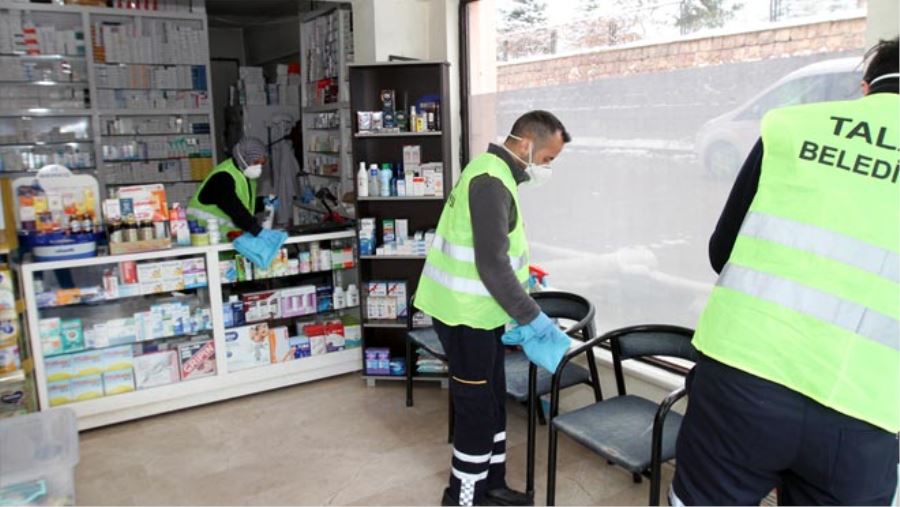 TALAS’TA KORONAVİRÜS ÖNLEMLERİ SÜRÜYOR