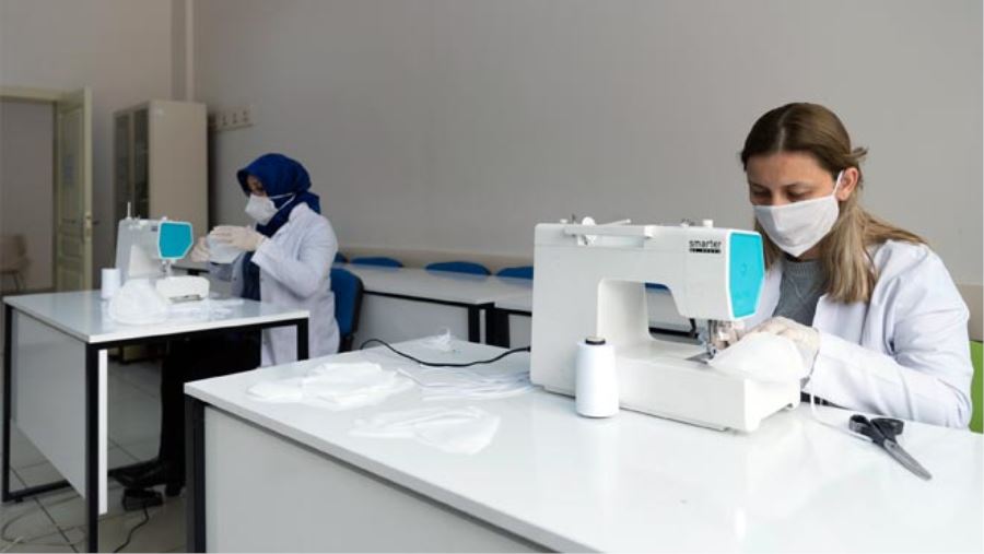 BÜYÜKŞEHİR MASKE ÜRETİYOR