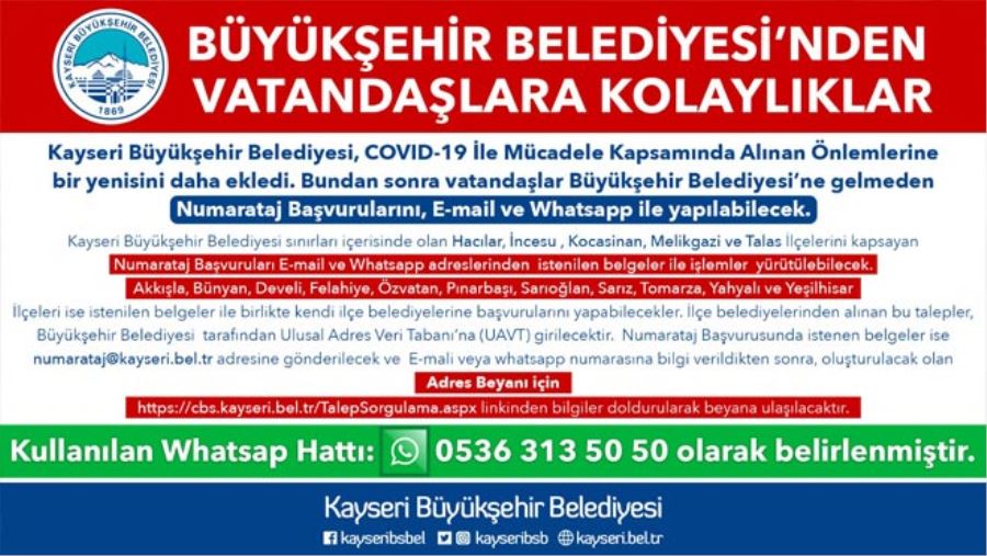 BÜYÜKŞEHİR BELEDİYESİ’NDEN VATANDAŞLARA KOLAYLIK