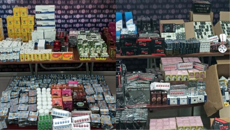 BAHARATÇI DÜKKANINDA CİNSEL İÇERİKLİ HAP ELE GEÇİRİLDİ