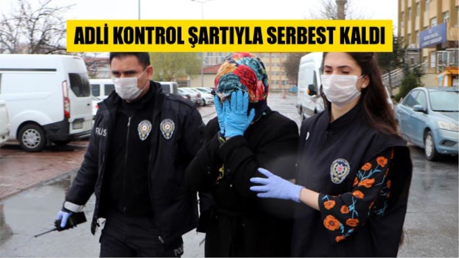 ELİNDEKİ SIVIYI ASANSÖR VE KAPILARA SÜREN KADIN SERBEST BIRAKILDI