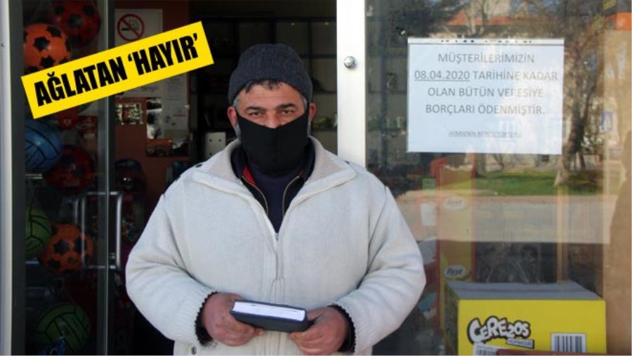 MAHALLENİN VERESİYE BORÇLARINI ÖDEDİ