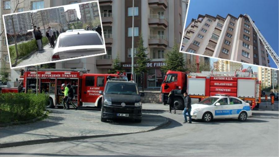 11 KATLI BİR APARTMANIN BACASINDA YANGIN