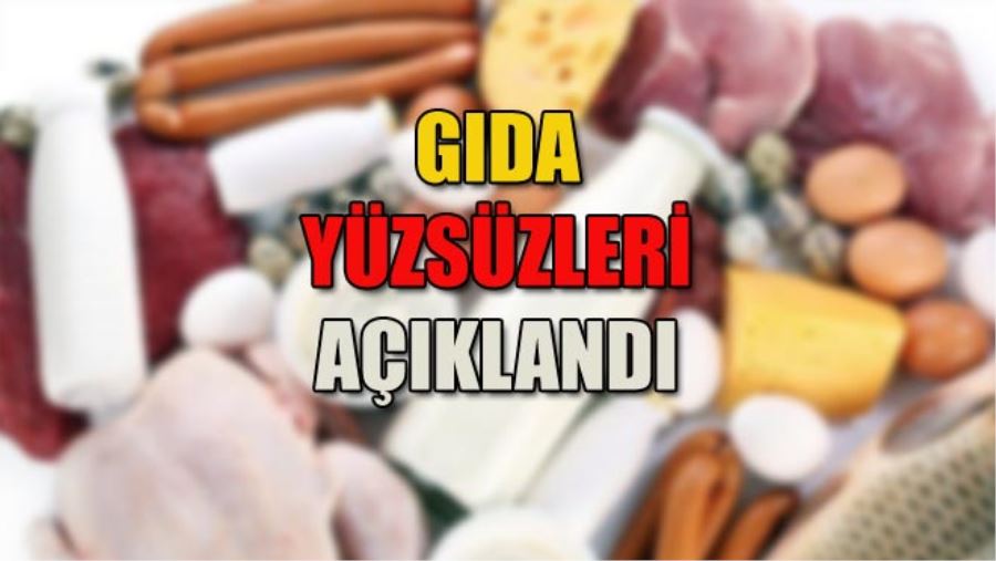 GIDA YÜZSÜZLERİ AÇIKLANDI