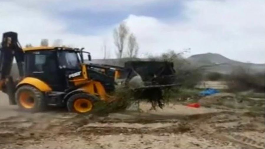 KAYSERİLİ ÇİFTÇİ 200 KAYISI AĞACINI DON VURUNCA SÖKTÜRDÜ