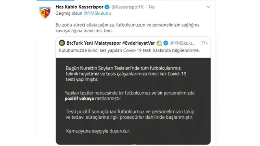 KAYSERİSPOR’DAN MALATYASPOR