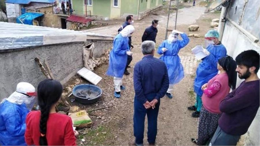 YUKARIBORANDERE KÖYÜNDE 6 EV KARANTİNA ALTINA ALINDI