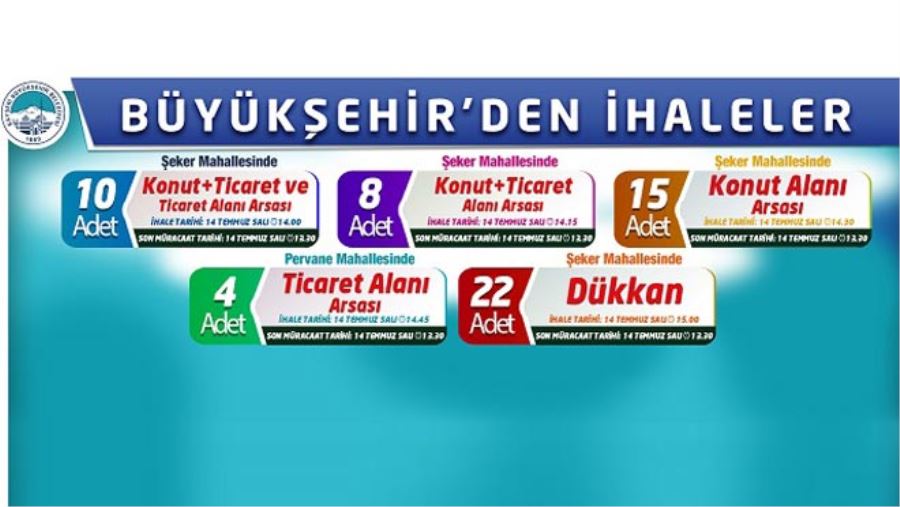 BÜYÜKŞEHİR’DEN BEŞ İHALE BİRDEN