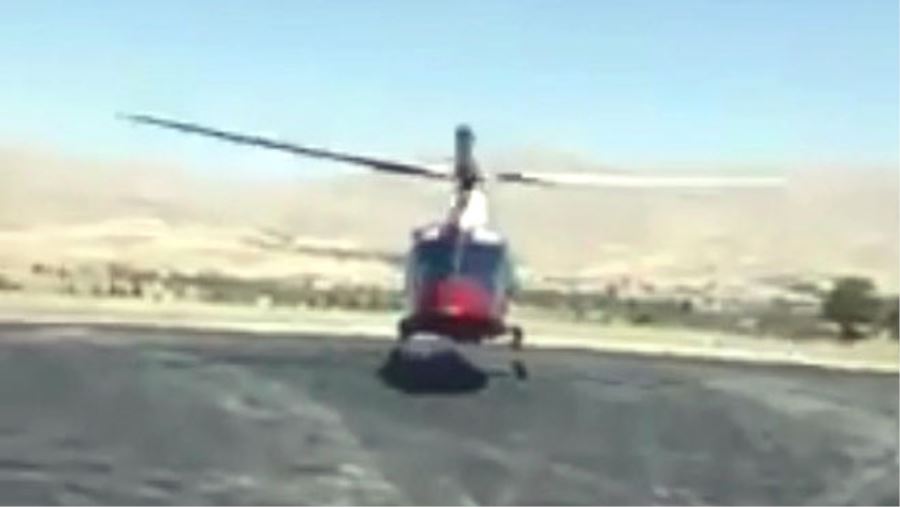 SARIZ İLÇESİNE AMBULANS HELİKOPTERİN İLK İNİŞİ SEVİNÇ YAŞATTI