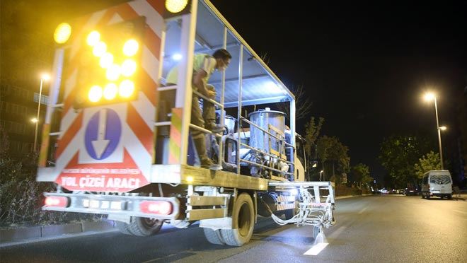 YOL ÇİZGİ ÇALIŞMALARINA FUZULİ VE TUNA’DA DEVAM ETTİ