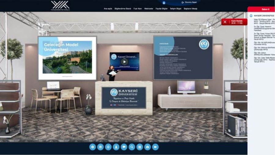 KAYÜ, YÖK SANAL FUARINDA