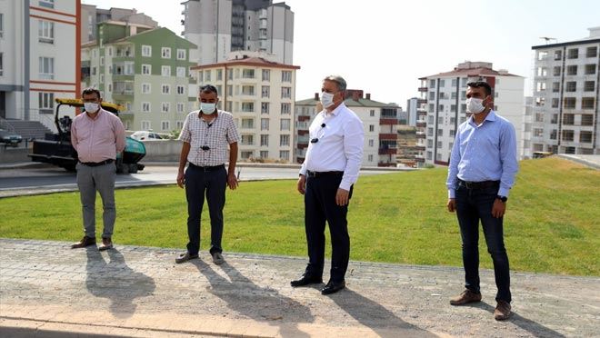 BAŞKAN PALANCIOĞLU YOL VE ÇEVRE DÜZENLEMESİ ÇALIŞMALARINI YERİNDE İNCELEDİ