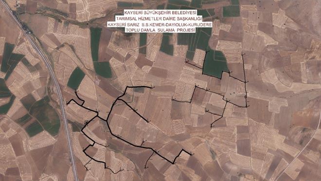 BÜYÜKŞEHİR BELEDİYESİ’NDEN SARIZ’A ‘DAMLAMA SULAMA PROJESİ’