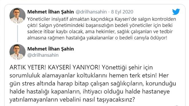 TABİP ODASI BAŞKANI’NIN KORONA İSYANI