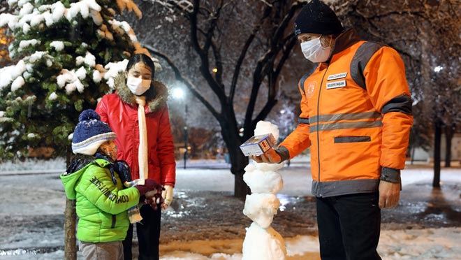 BAŞKAN ÇOLAKBAYRAKDAR KAR TEMİZLEME ÇALIŞMALARINI YERİNDE İNCELEDİ
