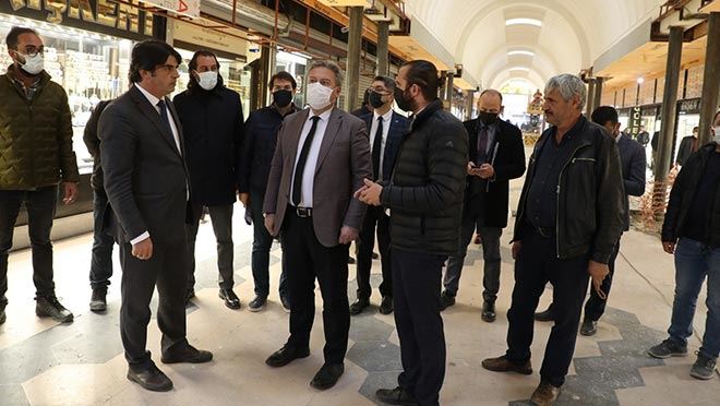 BAŞKAN PALANCIOĞLU “KAZANCILAR ÇARŞISI’NIN YENİ YÜZÜNE ÇOK AZ KALDI”
