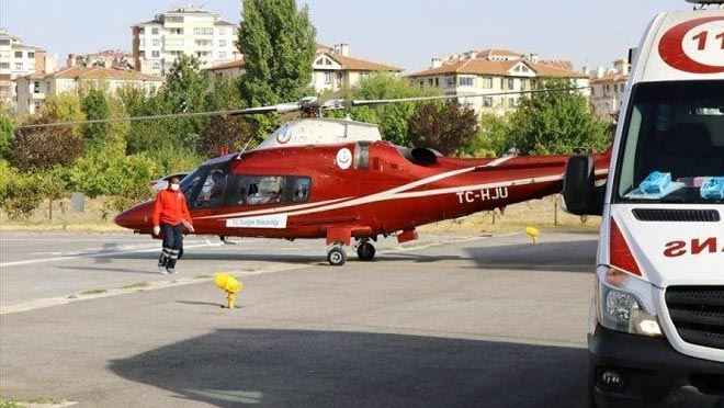 KALP KRİZİ GEÇİREN VATANDAŞIN YARDIMINA HAVA AMBULANSI YETİŞTİ