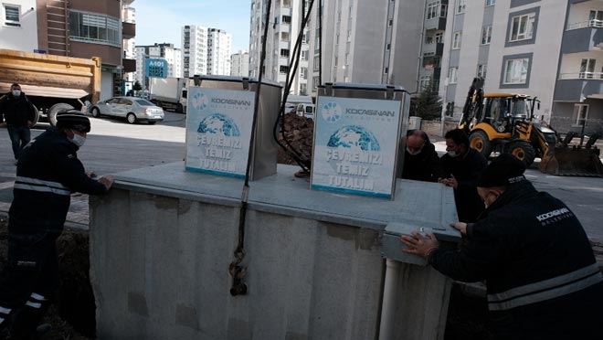 KOCASİNAN BELEDİYESİ YERALTI KONTEYNERİN SAYISINI ARTIRIYOR